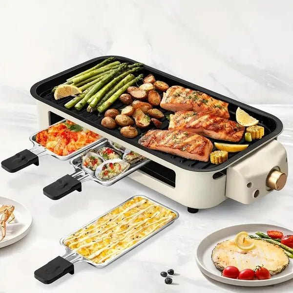 Smokeless Indoor Electric Grill with Removable Non-Stick Plate
